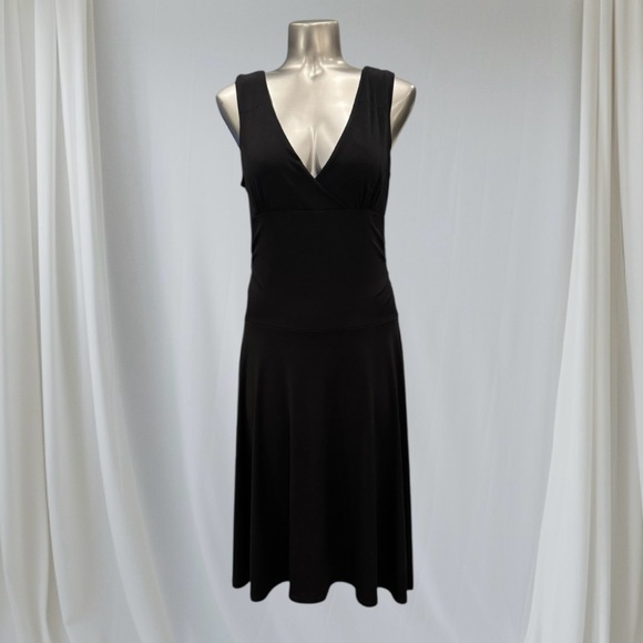 💎Vintage Elegant Black Sleeveless Midi Dress - Picture 2 of 13
